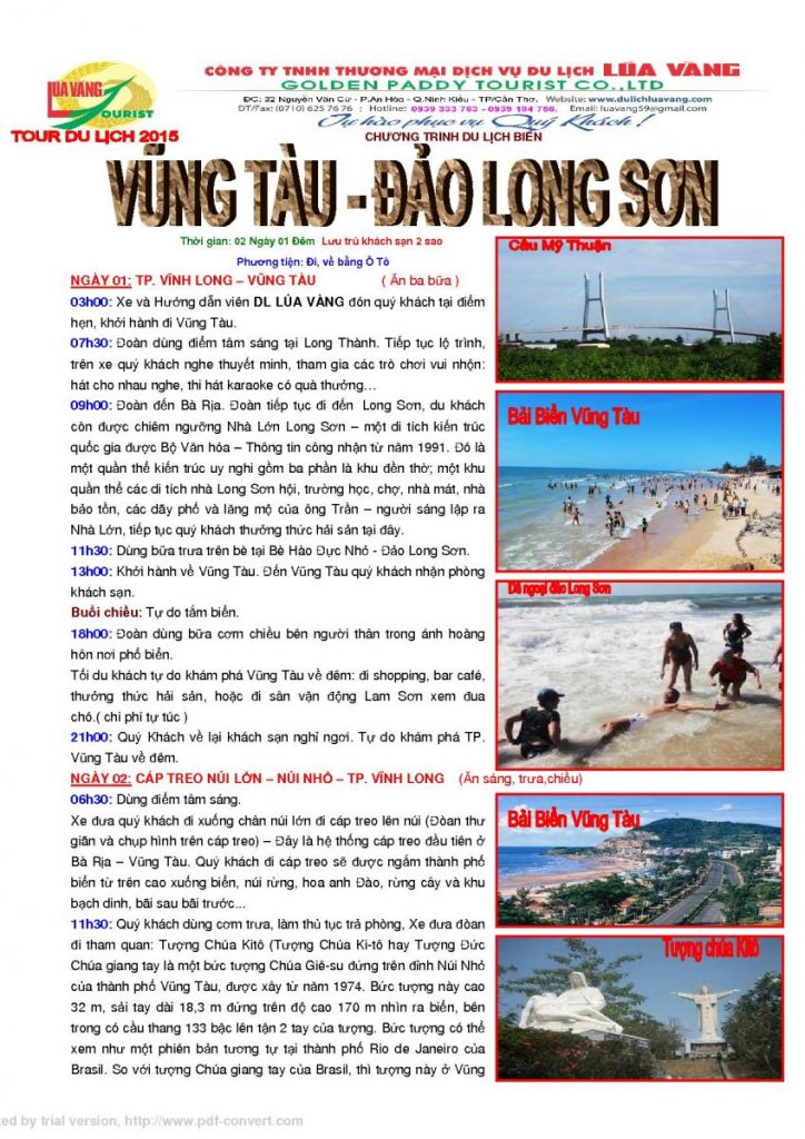 VŨNG TÀU ĐẢO LONG SƠN