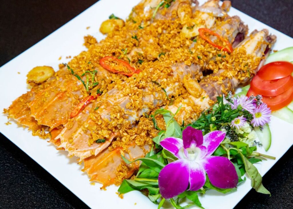 Tôm tít cháy tỏi